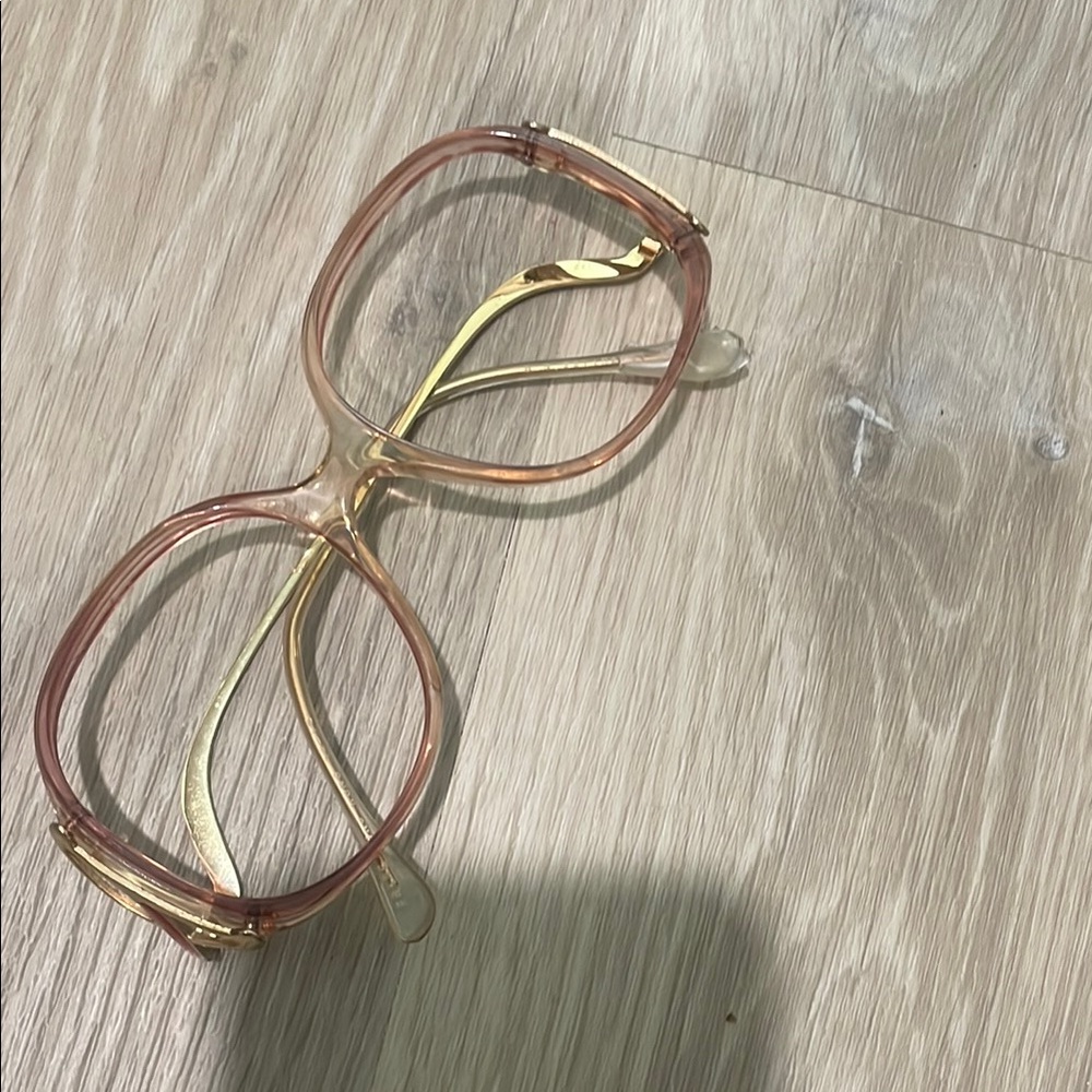 Elegant Gold and Pink Women's Glasses